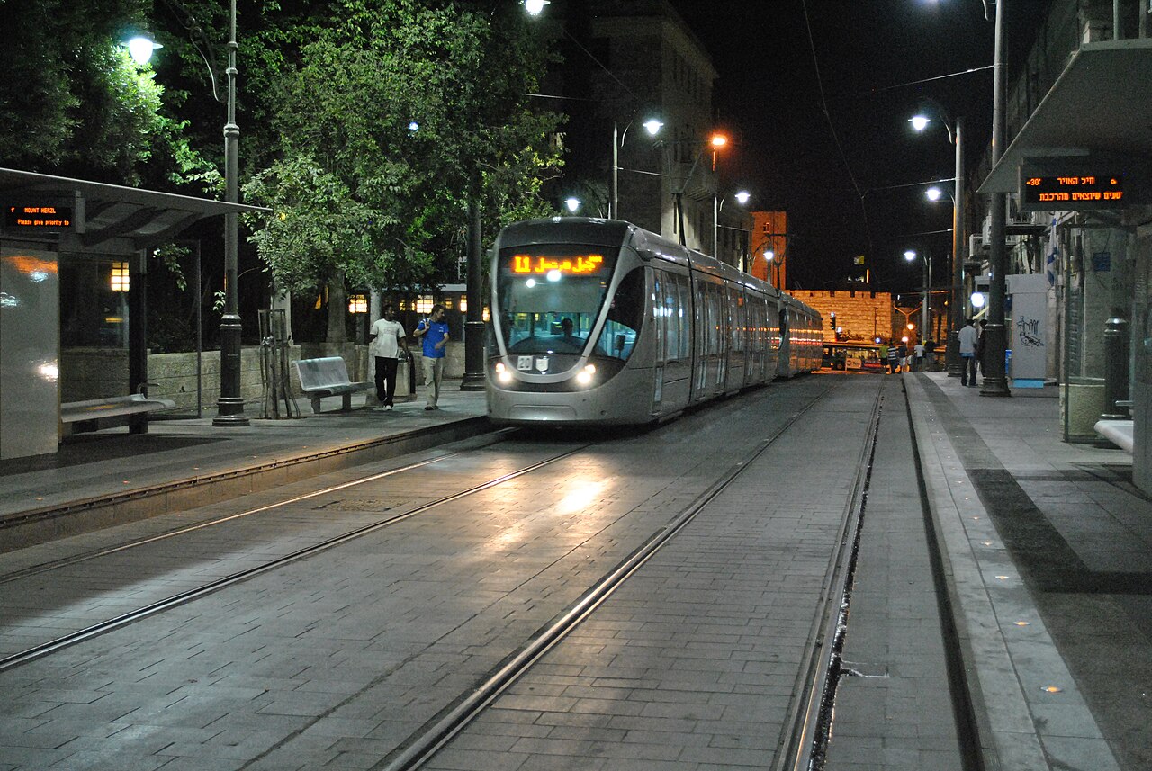 Jerusalem Light Rail — Green Line station near GATE tower